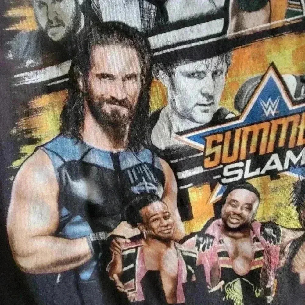 2016 WWE Summer Slam T Shirt Large Roman Reigns John Cena Brock Lesnar Graphic - Picture 9 of 12